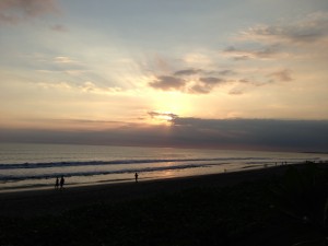 Bali - Sunset on Beach few people 2